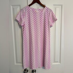 JUDE CONNALLY Ella dress in blocks begonia pink Size Large